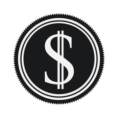 Coin icon. Money financial item commerce market and buy theme. Isolated design. Vector illustration