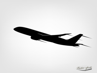 graphic design vector of airplane silhouette
