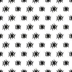 Eyes Drawing Seamless Pattern Background