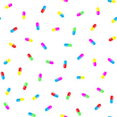 Pills seamless pattern.