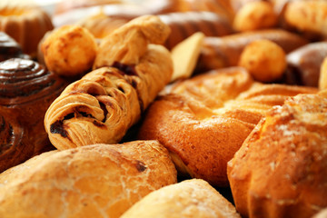 Fresh bakery products, closeup