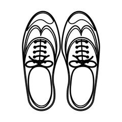 Male shoes icon. Cloth fashion style wear and shop theme. Isolated design. Vector illustration
