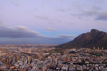 Aerial view of Cape Town from Signal Hill, South Africa