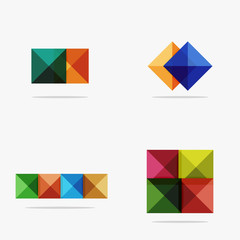 Vector blank abstract squares background