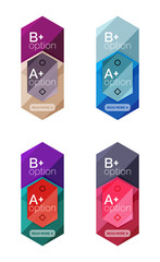 Set of vector abstract infographics content boxes