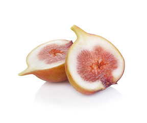 Fresh figs, sweet figs isolated on white background.