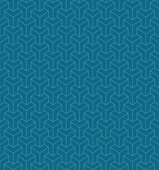  Seamless surface pattern design with polygons. Repeated cubes background. Geometric shapes wallpaper.