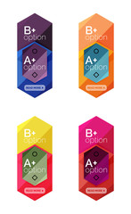 Geometric option infographic templates