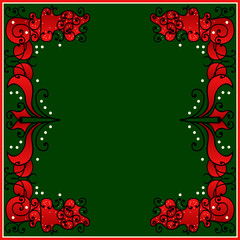 Christmas border classic colors.