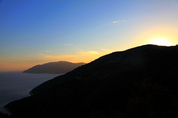 Sunset on the islsand of Alonissos,Greece