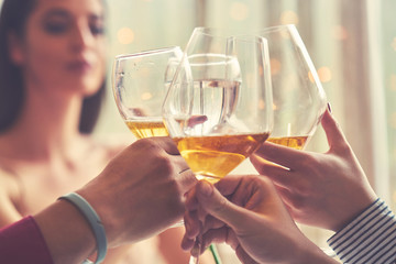 celebration, drinks, people and holidays