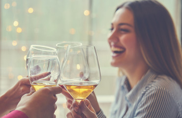 celebration, drinks, people and holidays