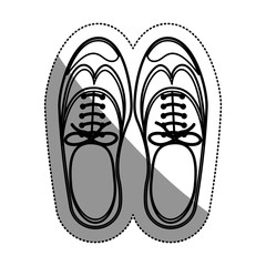 Male shoes icon. Cloth fashion style wear and shop theme. Isolated design. Vector illustration