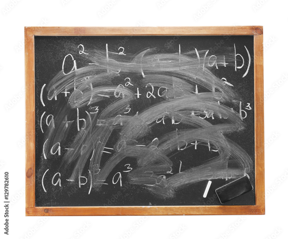 Poster Empty school blackboard background