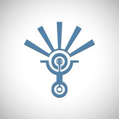 Abstract technology icon. Technology futuristic element. Signal icon.
