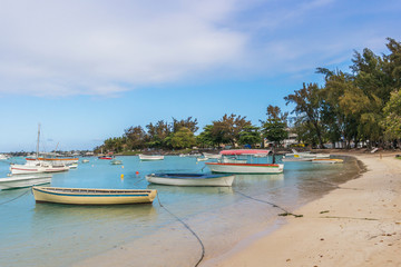 Fototapeta na wymiar Grand Baie city beach, Mauritius