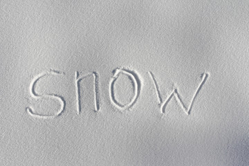 Fototapeta premium Snow written in snow