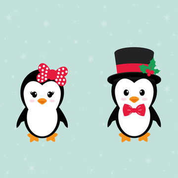 cute penguin set