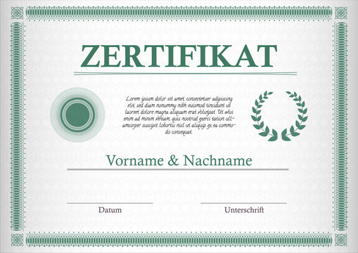 Zertifikat im Retro-Design