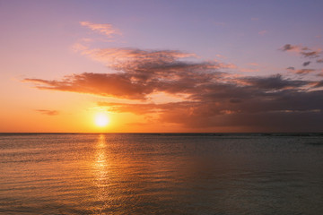 Sunset over the ocean