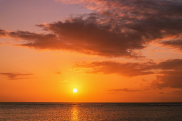 Sunset over the ocean