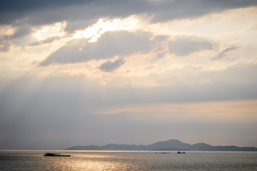 sea sky sunset sun landscape