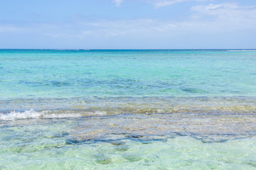 Idyllic beach on the coast of Mauritius