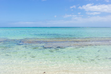 Fototapeta na wymiar Idyllic beach on the coast of Mauritius