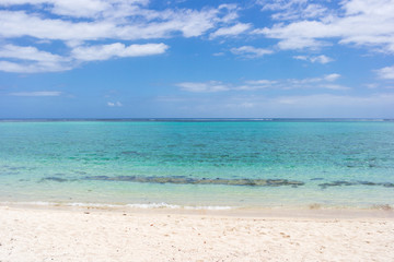 Idyllic beach on the coast of Mauritius