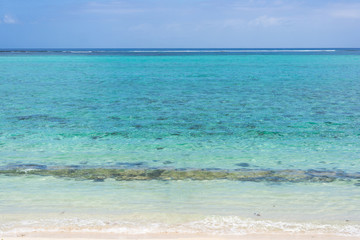 Idyllic beach on the coast of Mauritius