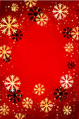 Fototapeta na wymiar Christmas background. Abstract vector illustration with snowflakes. Easy editable modern template.