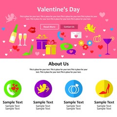 landing page love pink