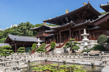 Obraz premium Chi Lin Nunnery in Diamond Hill District of Hong Kong, China.