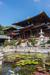 Fototapeta premium Chi Lin Nunnery in Diamond Hill District of Hong Kong, China.