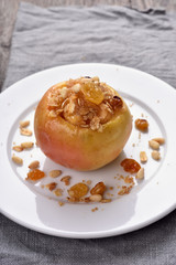 Fruit dessert baked apple