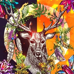 boho style illustration