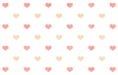 Watercolor hearts on white background.