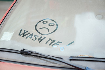 Dirty car with 