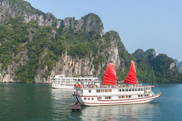 Cruise boat on Halong bay, Vietnam