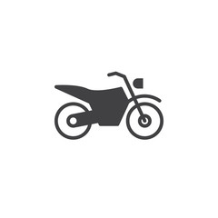 Fototapeta na wymiar Dirt bike icon vector, motorcycle filled flat sign, solid pictogram isolated on white, logo illustration