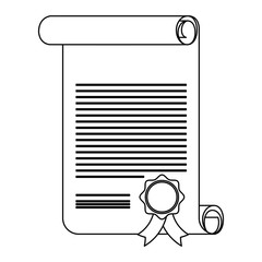 Diploma icon. Graduation university education school and college theme. Isolated design. Vector illustration