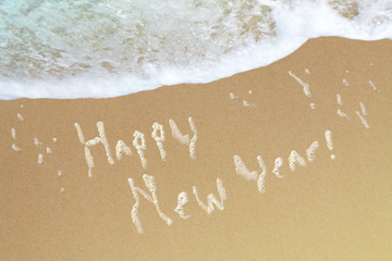 New Year beach background