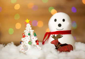 merry christmas background with bokeh