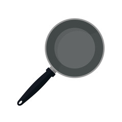 Cooking pan flat icon.