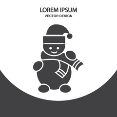 Snowman icon. Simple design for web and mobile