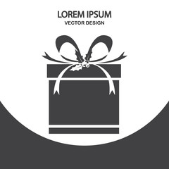 Gift box icon. Simple design for web and mobile