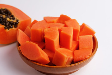 Papaya slice.