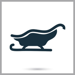 Santa Claus sled icon. Simple design for web and mobile