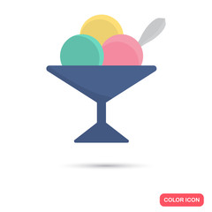 Ice cream color icon. Flat design for web and mobile