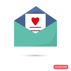 Greeting card color icon. Flat design for web and mobile